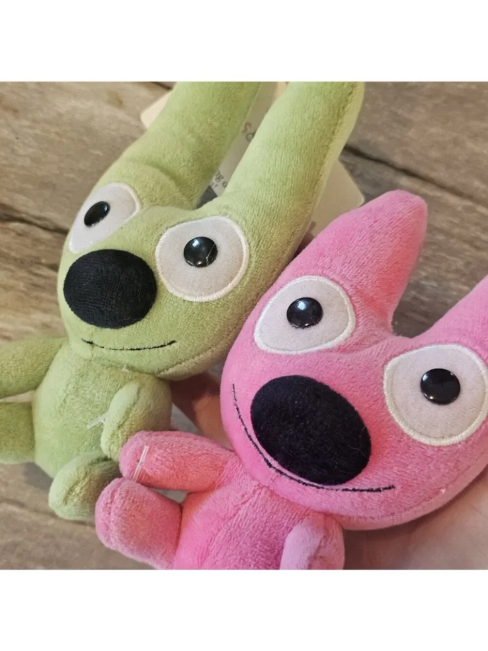 VTG Hoops and Yoyo Stuffed Plush Toys Set Green & Pink 6